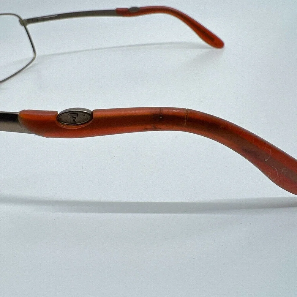 Faconnable Metal Frame Eyeglasses Rectangle Frame Temple Pads need replaced 8741